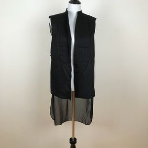 XS BCBG MaxAzria High Low Black Top